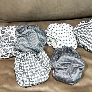 6 Clothe Diapers & 24 Inserts LOT